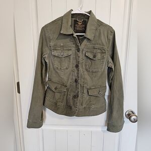 LUCKY Women's Olive Green Denim Jacket SOOO CUTE